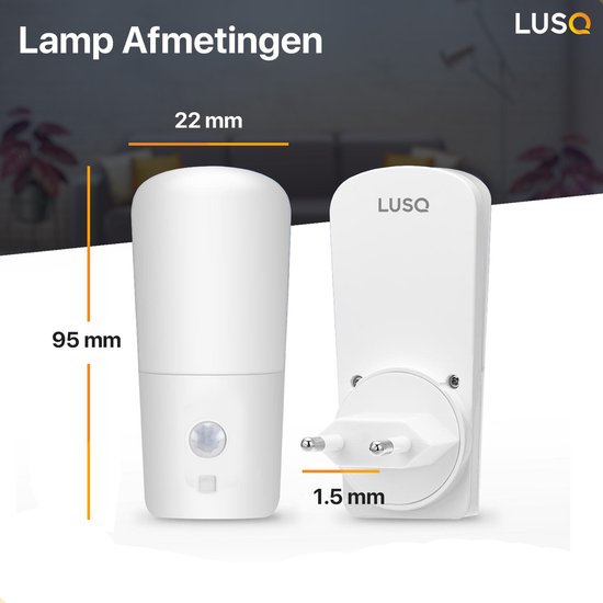 LED Nachtlampje met bewegingssensor in Stopcontact - 2 stuks - Nachtlampjes met Bewegingssensor - Nacht Lamp met Dag en Nacht Sensor -