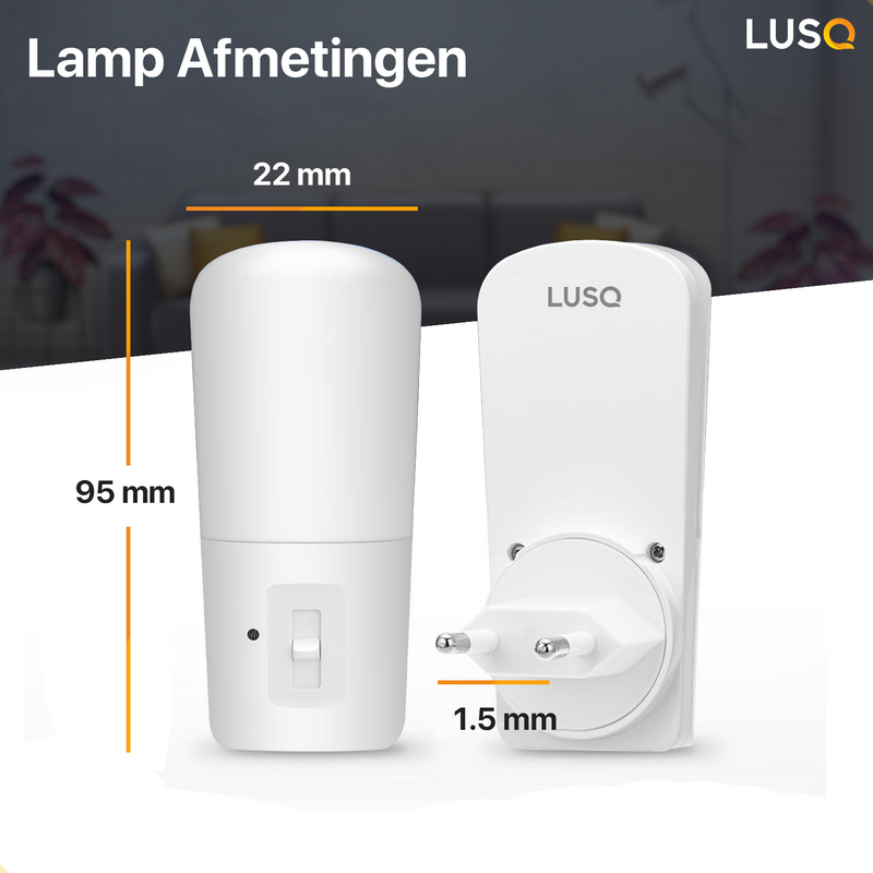 LED Nachtlampje in Stopcontact - 2 stuks - Dimbare Nachtlampjes met Sensor - Nacht Lamp met Dag en Nacht Sensor