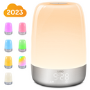 Wake Up Light - Lichtwekker - Digitale Wekker met lamp - 5 Natuurgeluiden - Snooze Functie - Wit