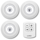 LUSQ® LED Lampen - 3 Stuks - Druklampen - Dimbaar - Afstandsbediening - Zelfklevend - LED Licht - Draadloos