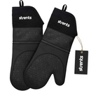 Ovenwanten - Ovenhandschoenen - Hittebestendig tot 230 °C - Siliconen - Zwart - Koken - Keukenaccessoires - 2 Stuks