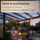 LED Lichtsnoer Buiten 15m: Warm Wit Waterdicht ST38