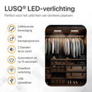 LUSQ® - Slimme Draadloze LED Kastverlichting met Bewegingssensor – Zwart -  60 LED via USB oplaadbaar – Verlichting met sensor – Dimbaar - Draadloos - USB oplaadbaar