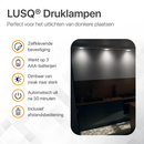 LUSQ® LED Lampen - 3 Stuks - Druklampen - Dimbaar - Afstandsbediening - Zelfklevend - LED Licht - Draadloos