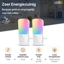 2 Stuks - Nachtlampje Kinderen - Stekkerlamp - Nachtlampje Stopcontact - Multi Colour met afstandsbediening