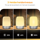 Wake Up Light - Lichtwekker - Digitale Wekker met lamp - 5 Natuurgeluiden - Snooze Functie - Wit