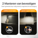 LUSQ® - Slimme Draadloze LED Kastverlichting met Bewegingssensor – Zwart -  60 LED via USB oplaadbaar – Verlichting met sensor – Dimbaar - Draadloos - USB oplaadbaar