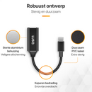LUSQ® – USB-C-zu-HDMI-Adapter – Unterstützt 4K bei 30 Hz – Konverter – USB-C auf HDMI – Thunderbolt 3 – Schwarz
