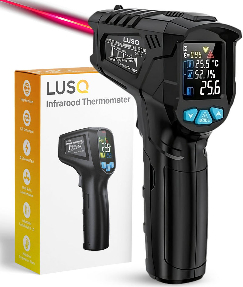 Infrarood Thermometer - Digitale Warmtemeter - Bereik van -50 tot 400 °C - Warmte Thermo Meter - Laser Pyrometer