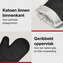 Ovenwanten - Ovenhandschoenen - Hittebestendig tot 230 °C - Siliconen - Zwart - Koken - Keukenaccessoires - 2 Stuks