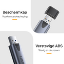 LUSQ® SD Kaartlezer - USB 3.0 Card Reader - OTG Kaartlezer - High Speed Cardreader voor SD/Micro SD - Geschikt voor Telefoon, PC en Tablet - Aluminium
