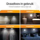 LUSQ® LED Lampen - 3 Stuks - Druklampen - Dimbaar - Afstandsbediening - Zelfklevend - LED Licht - Draadloos
