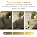 Wake Up Light - Lichtwekker - Digitale Wekker met lamp - 5 Natuurgeluiden - Snooze Functie - Wit
