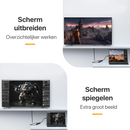 LUSQ® – USB-C-zu-HDMI-Adapter – Unterstützt 4K bei 30 Hz – Konverter – USB-C auf HDMI – Thunderbolt 3 – Schwarz