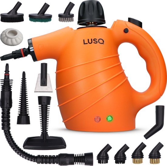 Stoomreiniger 16-in-1 - Handstoomreiniger - Handstomer - Vlekkenreiniger - Tapijtreiniger - Incl. 16 Opzetstukken - 1150 Watt - 450 ML