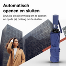 Stormparaplu Opvouwbaar - Stormparaplu's - Inklapbaar - Ø 110 cm - Windproof tot 100km p/u - Grote Paraplu - Automatisch - Blauw