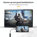 LUSQ® – USB-C-zu-HDMI-Adapter – Unterstützt 4K bei 30 Hz – Konverter – USB-C auf HDMI – Thunderbolt 3 – Schwarz