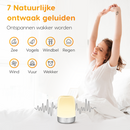 Wake Up Light - Lichtwekker - Digitale Wekker met lamp - 5 Natuurgeluiden - Snooze Functie - Wit