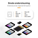 LUSQ® SD Kaartlezer - USB 3.0 Card Reader - OTG Kaartlezer - High Speed Cardreader voor SD/Micro SD - Geschikt voor Telefoon, PC en Tablet - Aluminium