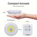 LUSQ® LED Lampen - 3 Stuks - Druklampen - Dimbaar - Afstandsbediening - Zelfklevend - LED Licht - Draadloos
