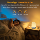 Wake Up Light - Lichtwekker - Digitale Wekker met lamp - 5 Natuurgeluiden - Snooze Functie - Wit