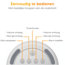 Wake Up Light - Lichtwekker - Digitale Wekker met lamp - 5 Natuurgeluiden - Snooze Functie - Wit