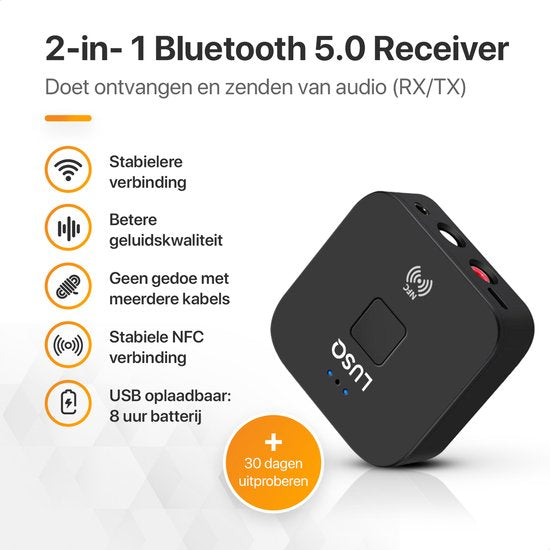 Bluetooth 5.0 Receiver - Draadloze Ontvanger - Bluetooth Zender - Bluetooth Ontvanger - Bluetooth Receiver
