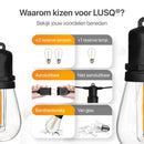 Buitengloed LED lichtsnoer 15m voor Buiten - Tuinverlichting - Lampjes Slinger - Lichtslinger - 2700K / Waterdicht