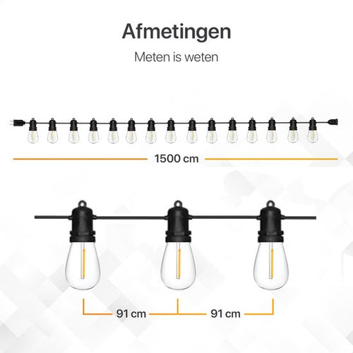 FIFlying Lichtsnoer voor buiten, stroom, led-lichtketting voor buiten en binnen, stroom met stekker, 20,1 m, 30 2 warmwit, IP54 G40 gloeilampen, plastic, voor balkon, feest, camping, tuin, bruiloft FIFlying Lichtsnoer voor buiten, stroom, led-lichtketting voor buiten en binnen, stroom met stekker, 20,1 m, 30 2 warmwit, IP54 G40 gloeilampen, plastic, voor balkon, feest, camping, tuin, bruiloft