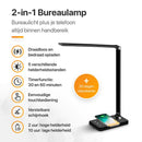 Bureaulamp - LED - USB en Draadloos Opladen - Timer - Dimbaar - Wit en Warm Licht - Zwart