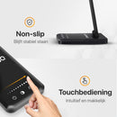 Bureaulamp - LED - USB en Draadloos Opladen - Timer - Dimbaar - Wit en Warm Licht - Zwart