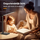 Bureaulamp - LED - USB en Draadloos Opladen - Timer - Dimbaar - Wit en Warm Licht - Zwart