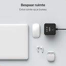 Cube Stekkerdoos met Schakelaar - 3 USB Poorten - 3 Stopcontacten - Zwart