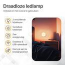 Draadloze ledlamp – Warm/Wit licht – Draadloze wandlamp – Draadloze ledspot – Usb oplaadbaar – Dimbaar – met Magneet