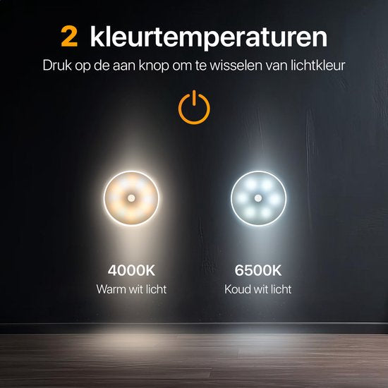 Draadloze ledlamp – Warm/Wit licht – Draadloze wandlamp – Draadloze ledspot – Usb oplaadbaar – Dimbaar – met Magneet
