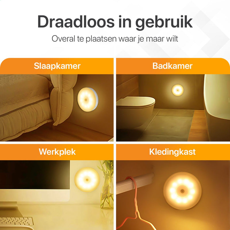 Kabellose LED-Lampe mit Fernbedienung – warmes/weißes Licht – kabellos