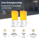 LED Nachtlampje in Stopcontact - 2 stuks - Dimbare Nachtlampjes met Sensor - Nacht Lamp met Dag en Nacht Sensor -