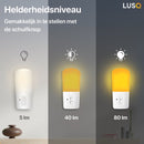 LED Nachtlampje in Stopcontact - 2 stuks - Dimbare Nachtlampjes met Sensor - Nacht Lamp met Dag en Nacht Sensor -