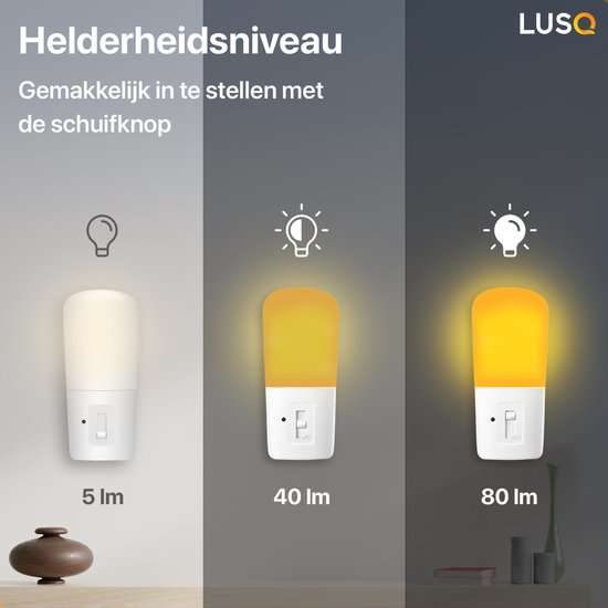 LED Nachtlicht in Fassung - 2 Stück - Dimmbare Nachtlichter mit Sensor - Nachtlampe mit Tag- und Nachtsensor -