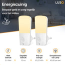 LED Nachtlampje met bewegingssensor in Stopcontact - 2 stuks - Nachtlampjes met Bewegingssensor - Nacht Lamp met Dag en Nacht Sensor -
