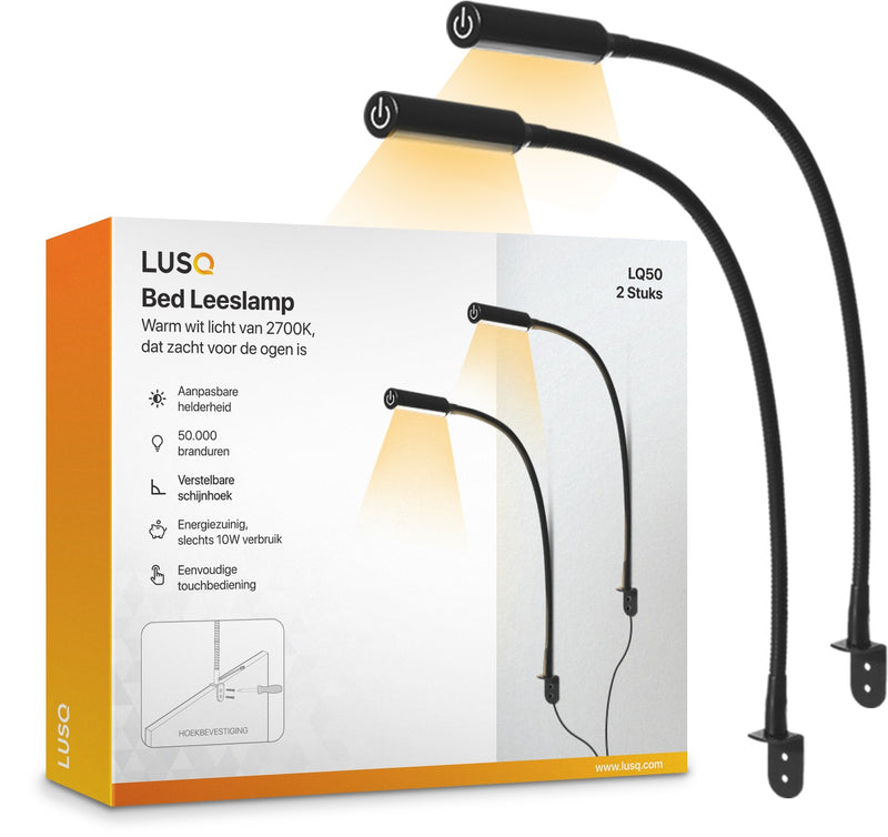 3W LED Bedlamp Leeslamp Flexlamp Bedlamp C, SET van 2 3W LED Bedlamp Leeslamp Flexlamp Bedlamp C, SET van 2