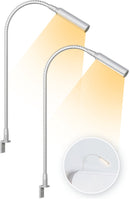 LUSQ® - Leeslamp Bed met Dimfunctie - 2 stuks - Zilver - Bedlampjes leeslampjes Volwassenen Slaapkamer - Leeslampje Boxspring - Hoofdbord Bedlampje