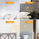 LUSQ® - Leeslamp Bed met Dimfunctie - 2 stuks - Zilver - Bedlampjes leeslampjes Volwassenen Slaapkamer - Leeslampje Boxspring - Hoofdbord Bedlampje