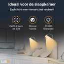LUSQ® - Leeslamp Bed met Dimfunctie - 2 stuks - Zilver - Bedlampjes leeslampjes Volwassenen Slaapkamer - Leeslampje Boxspring - Hoofdbord Bedlampje