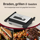 Grillmate - Grill Aparaat - Tosti Apparaat - Contactgrill - Tosti IJzer met grillplaat - Anti-Aanbaklaag - PFAS vrij - 180° Uitklapbaar - Cool Touch - Panini Grill / Croque Monsieur Toestel