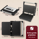 Grillmate - Grill Aparaat - Tosti Apparaat - Contactgrill - Tosti IJzer met grillplaat - Anti-Aanbaklaag - PFAS vrij - 180° Uitklapbaar - Cool Touch - Panini Grill / Croque Monsieur Toestel