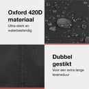 Parasolhoes voor Zweefparasol - Tot 300cm - Waterdicht - Oxford 420D - Met Rits, Trekkoord en Stok - Zwart