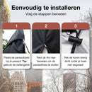 Parasolhoes voor Zweefparasol - Tot 300cm - Waterdicht - Oxford 420D - Met Rits, Trekkoord en Stok - Zwart