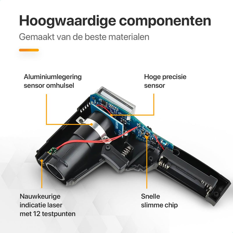 Infrarood Thermometer - Digitale Warmtemeter - Bereik van -50 tot 400 °C - Warmte Thermo Meter - Laser Pyrometer