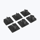 Handdoekhaakjes - Zelfklevende haakjes - Set van 6 haakjes - RVS - Zwart